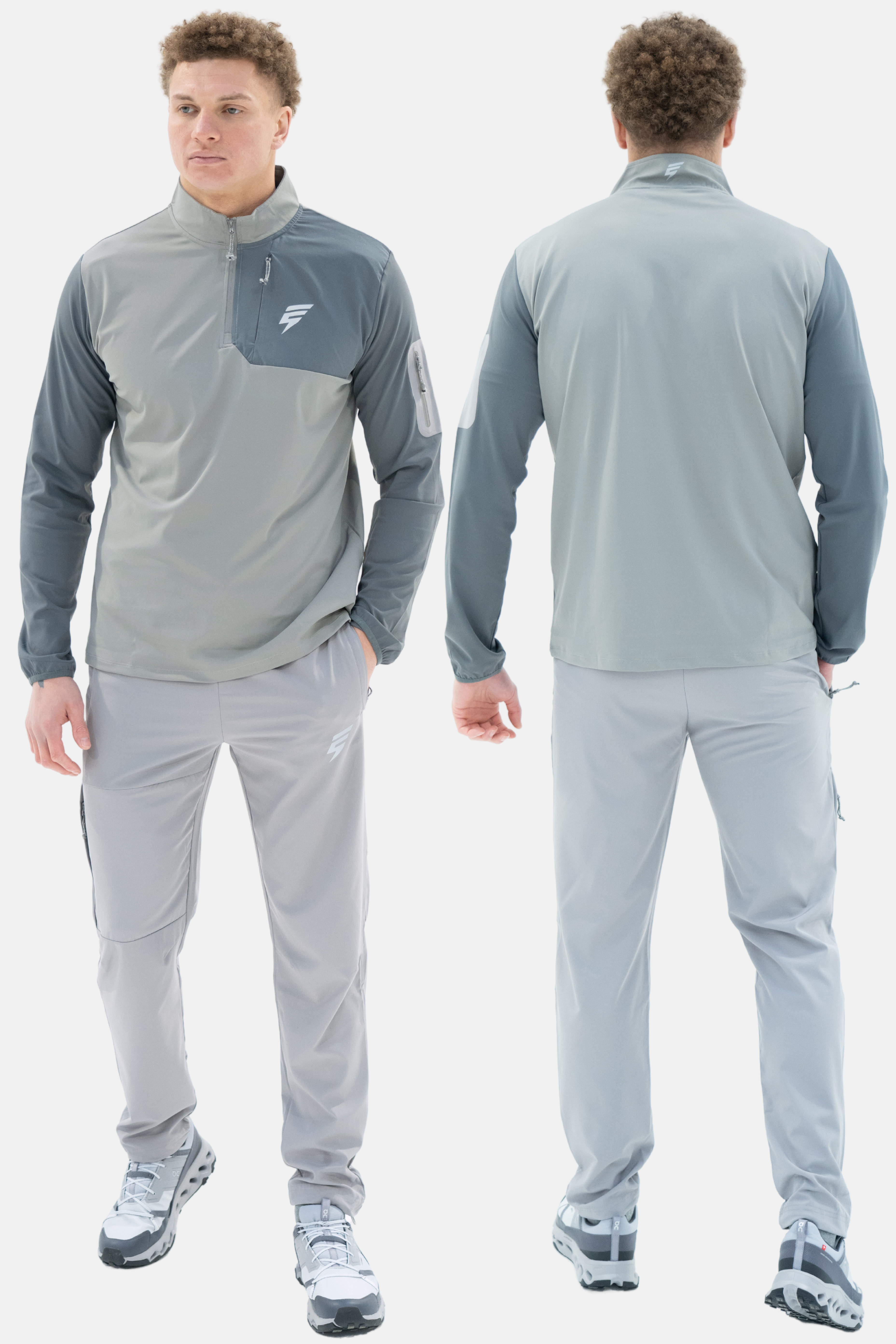 CORE 1/4 ZIP SET - LIGHT GREY/GREY