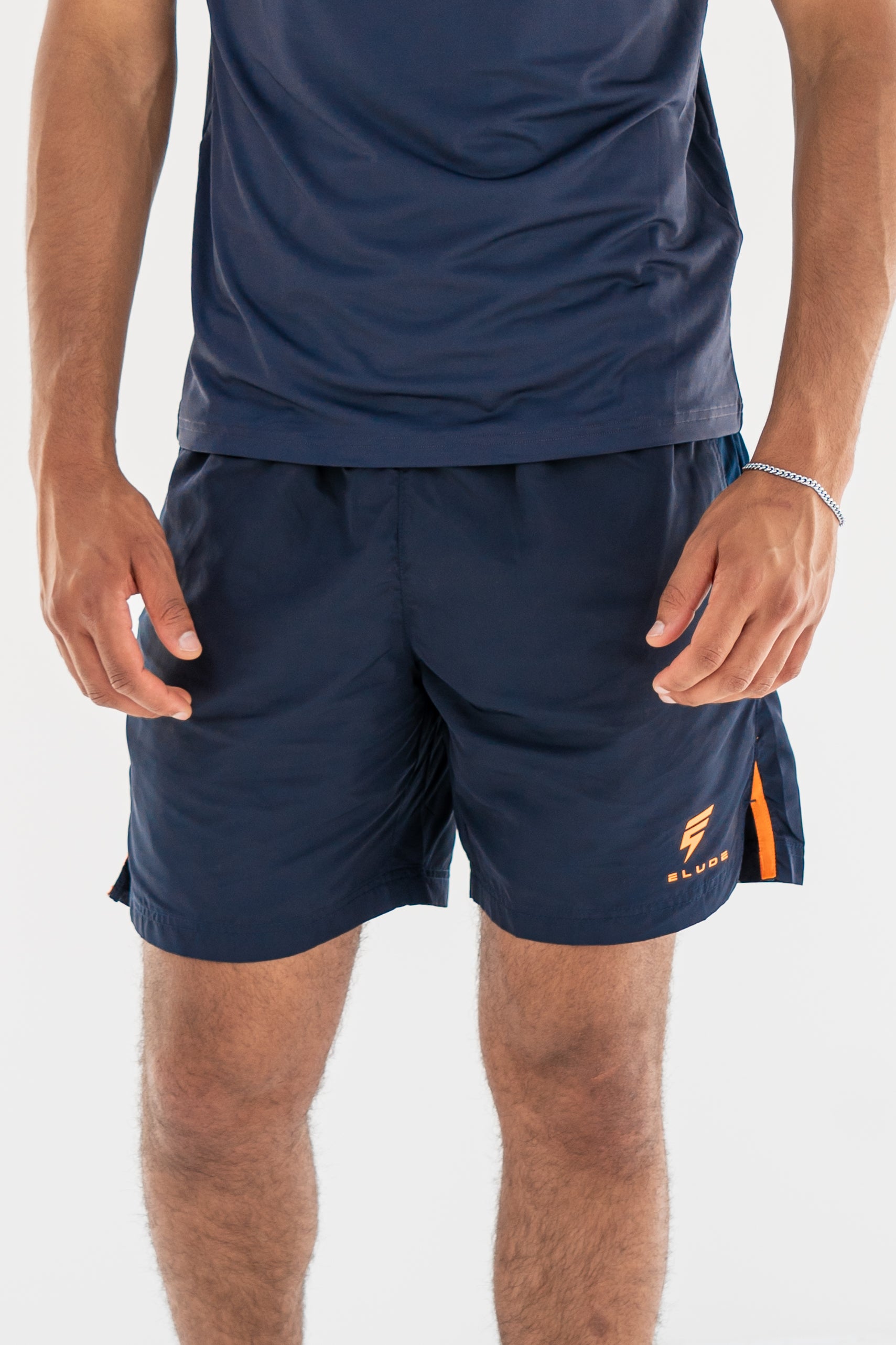 PRINT SHORT - NAVY/ORANGE