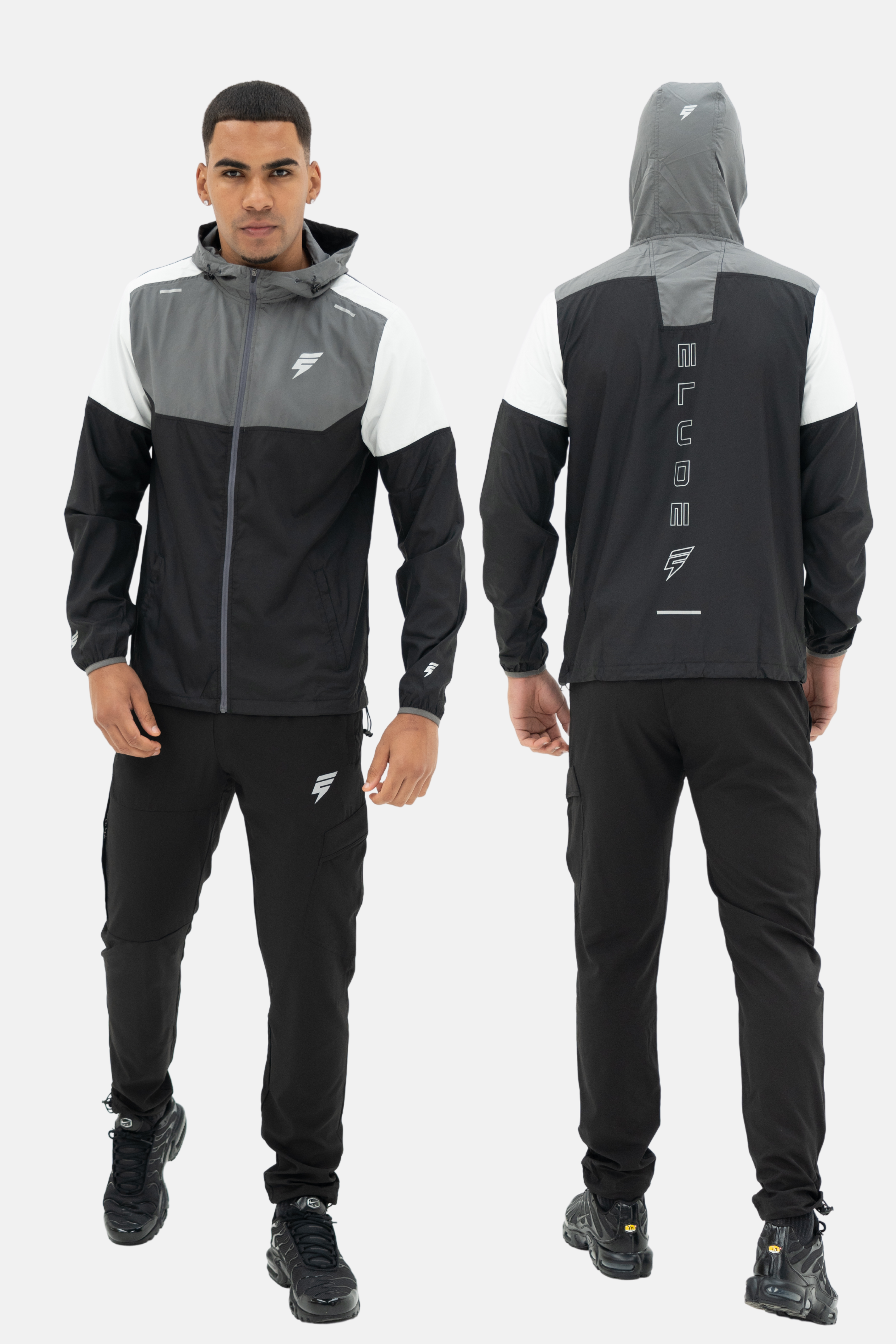 VENT WINDBREAKER SET - BLACK/GREY/WHITE