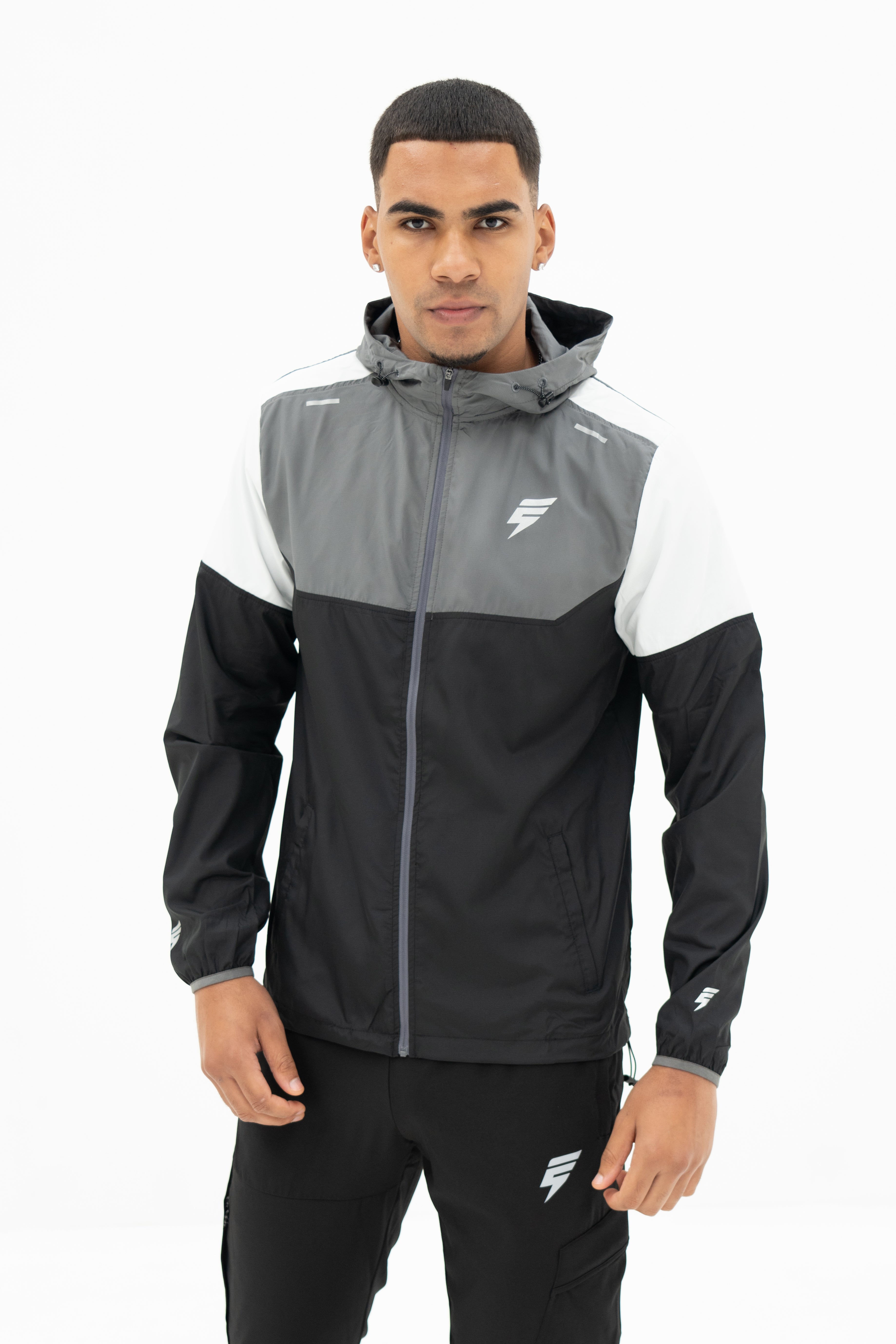 VENT WINDBREAKER SET - BLACK/GREY/WHITE