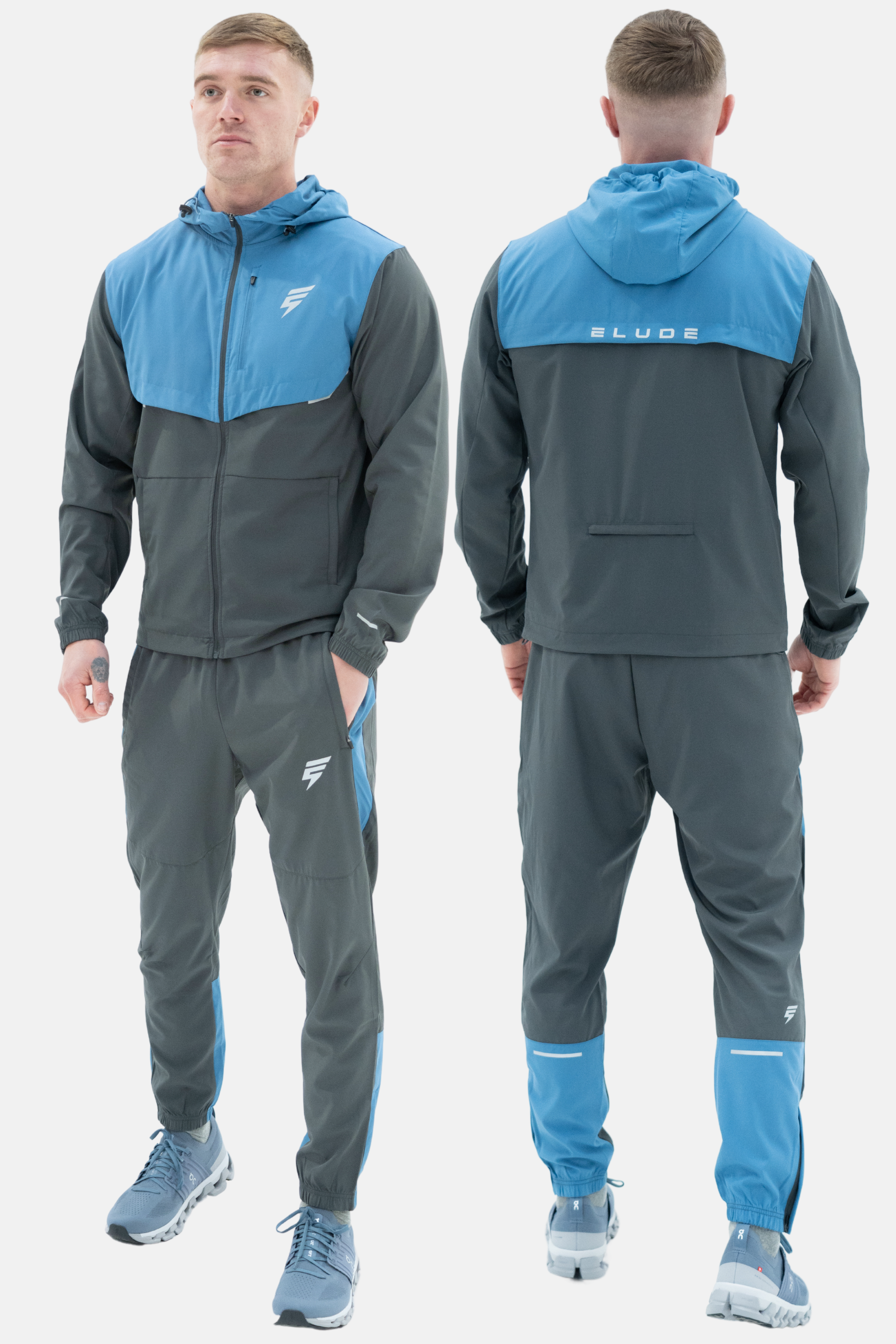 TRACK TRACKSUIT - GREY/OMBRE BLUE