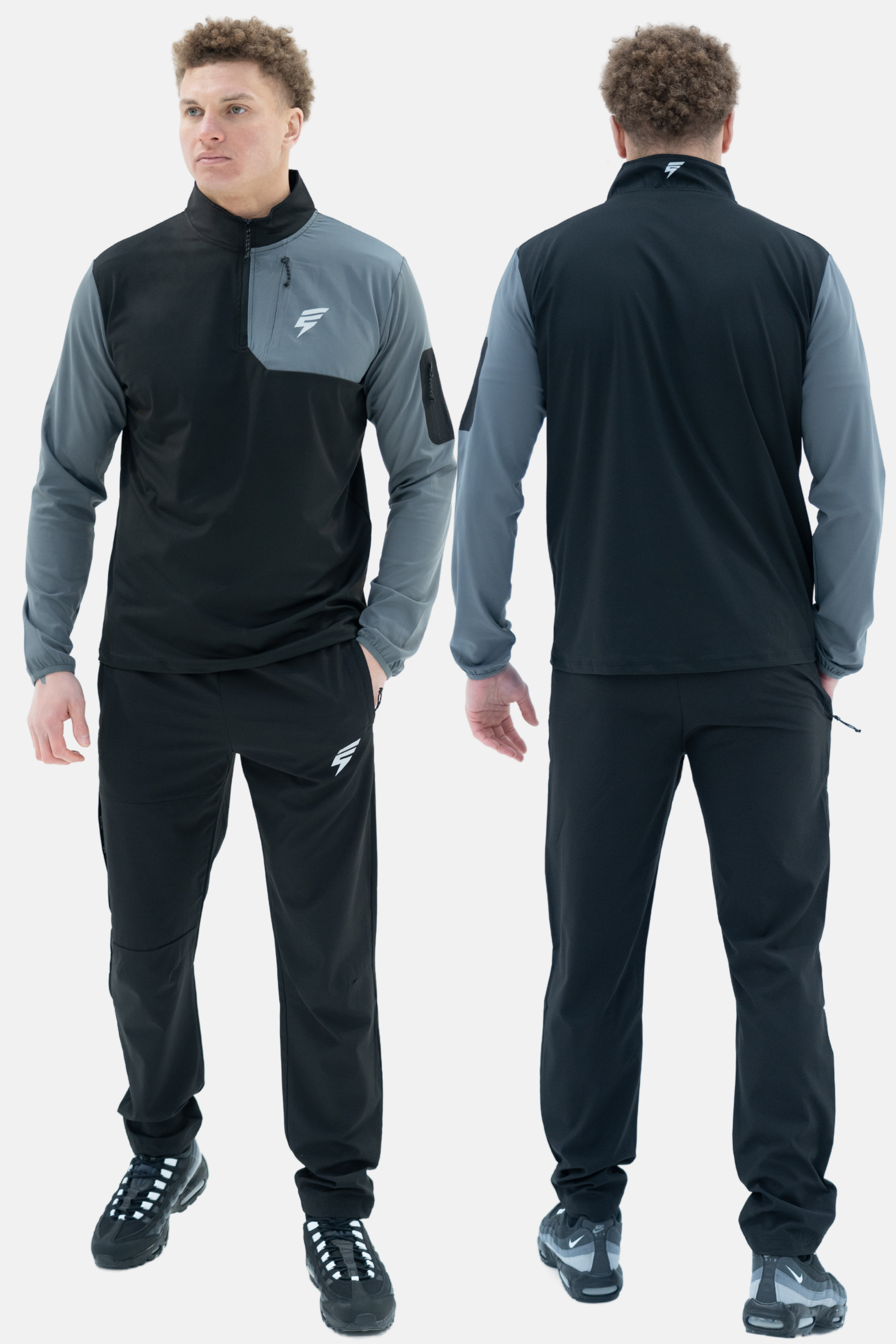 CORE 1/4 ZIP SET - BLACK/GREY