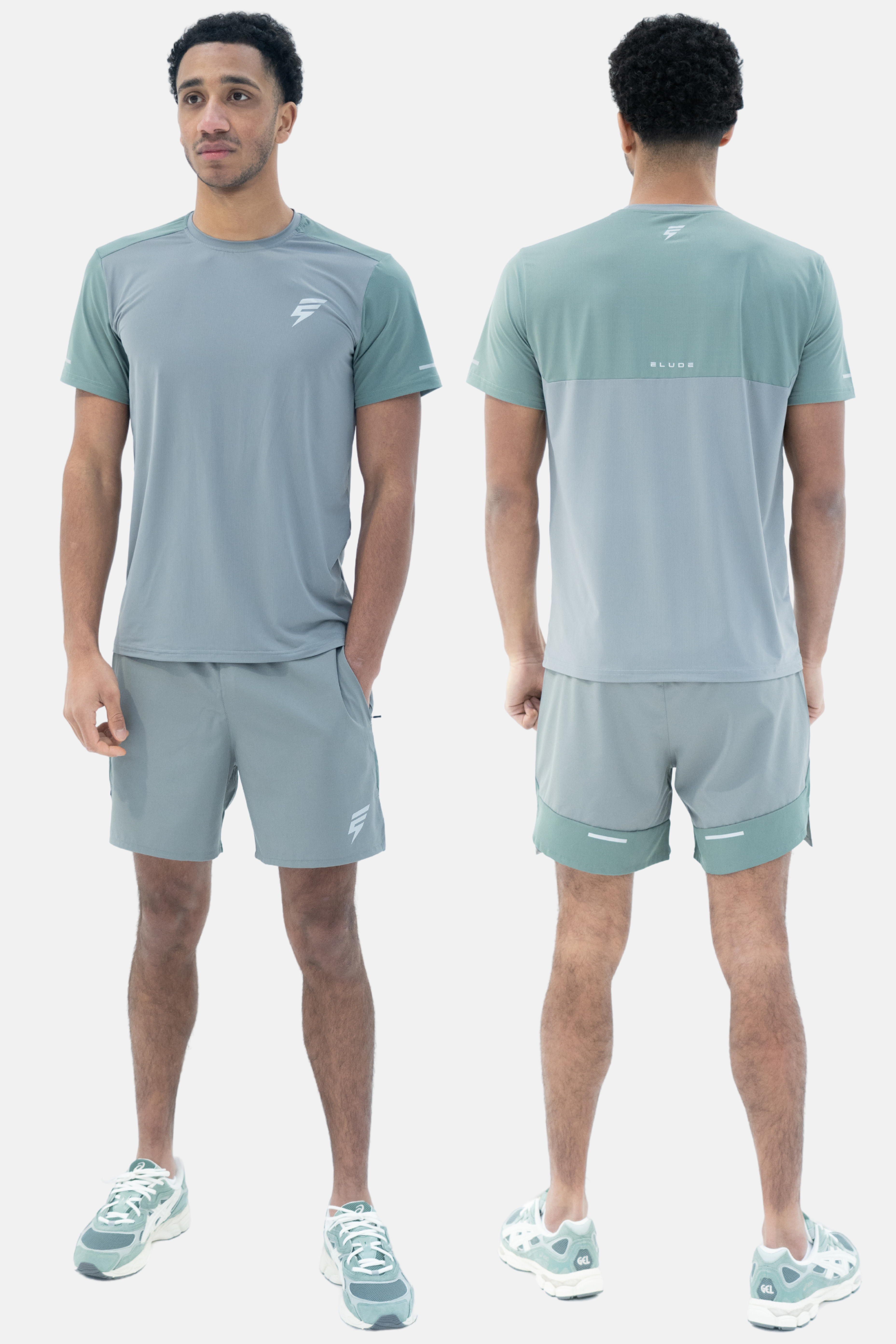 SPLIT SET - LIGHT GREY/SAGE GREEN