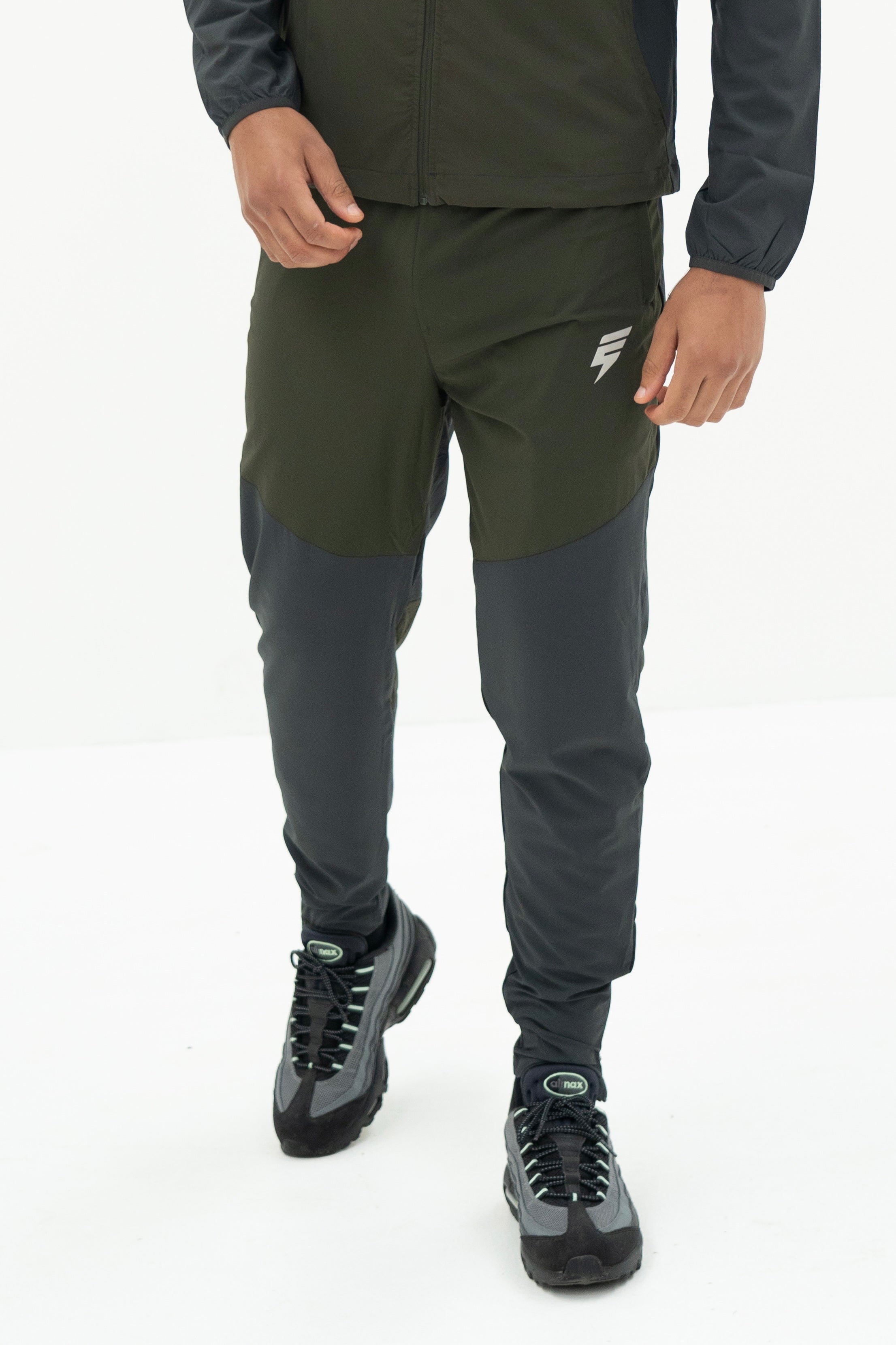 SPLIT PANT - KHAKI/CHARCOAL