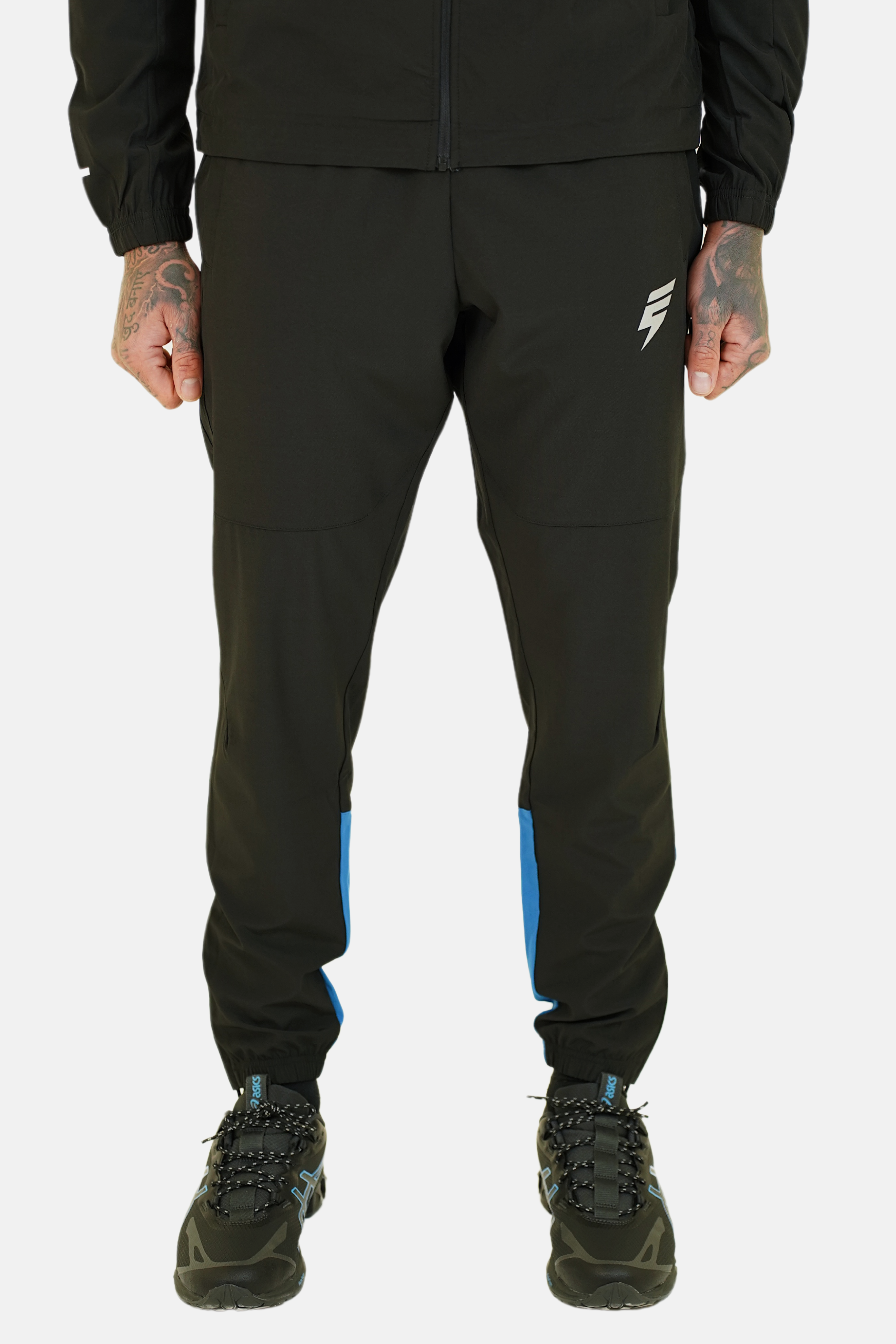 TRACK PANTS - BLACK/BLUE