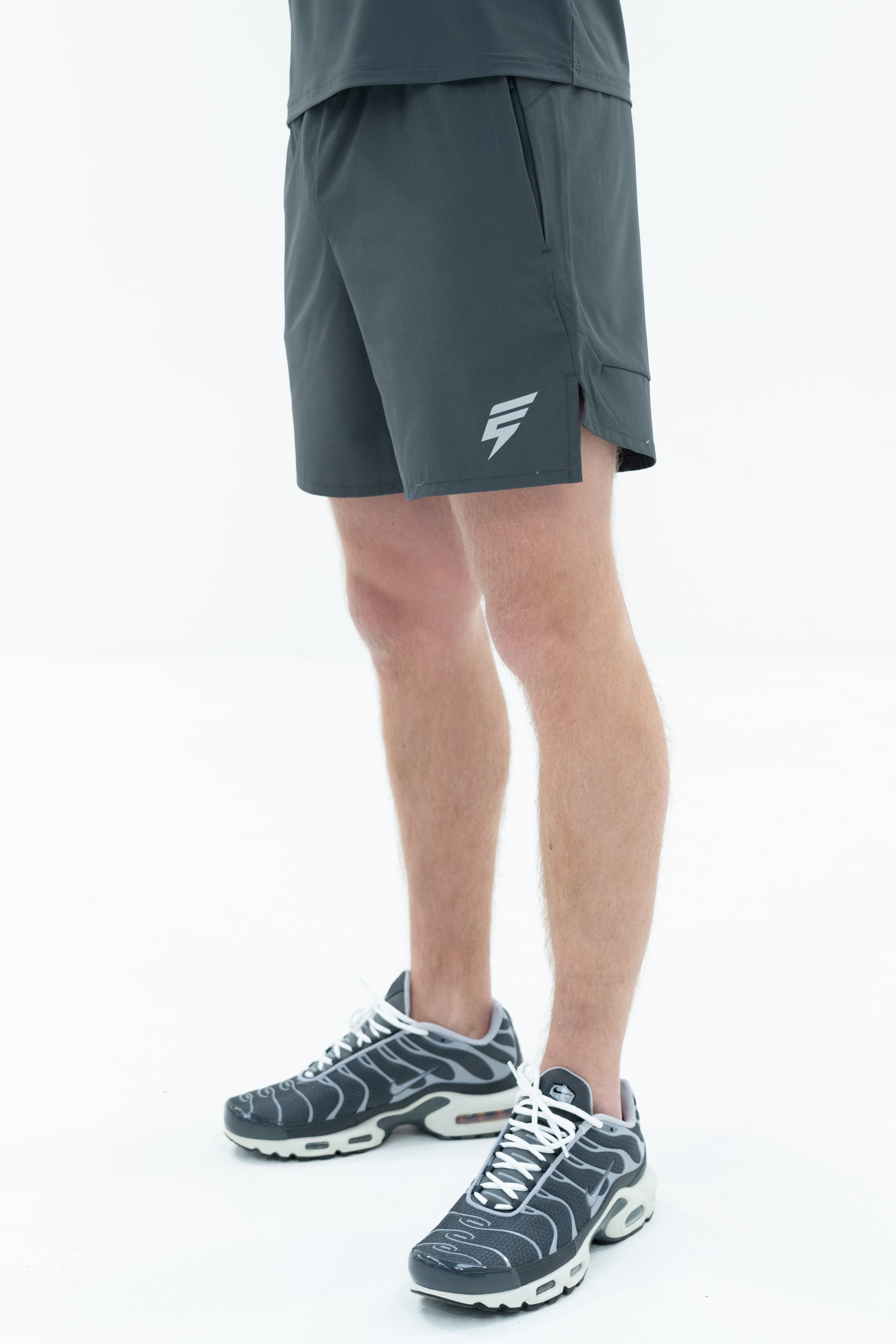 SPLIT SHORTS - CHARCOAL