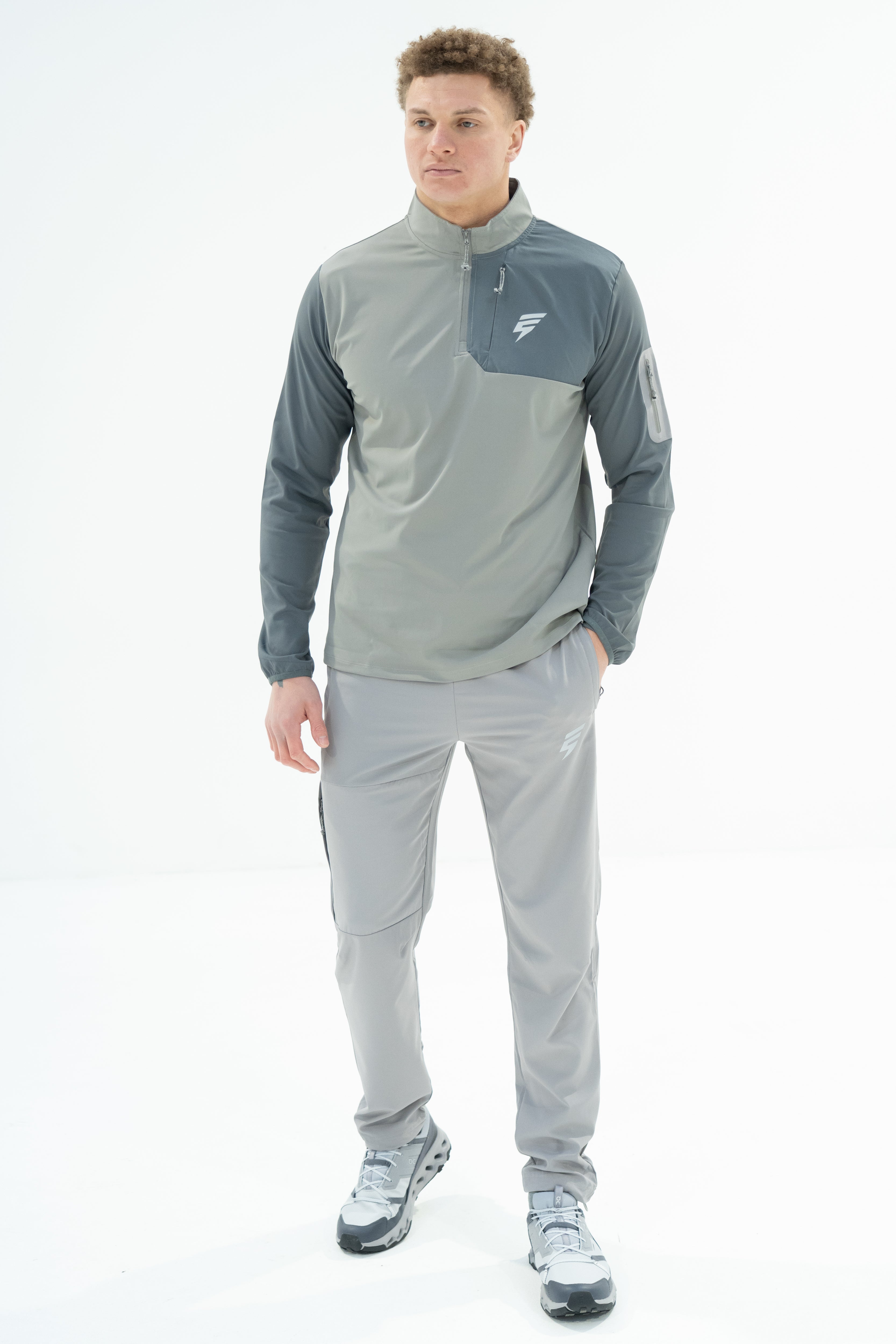 CORE 1/4 ZIP - LIGHT GREY/GREY