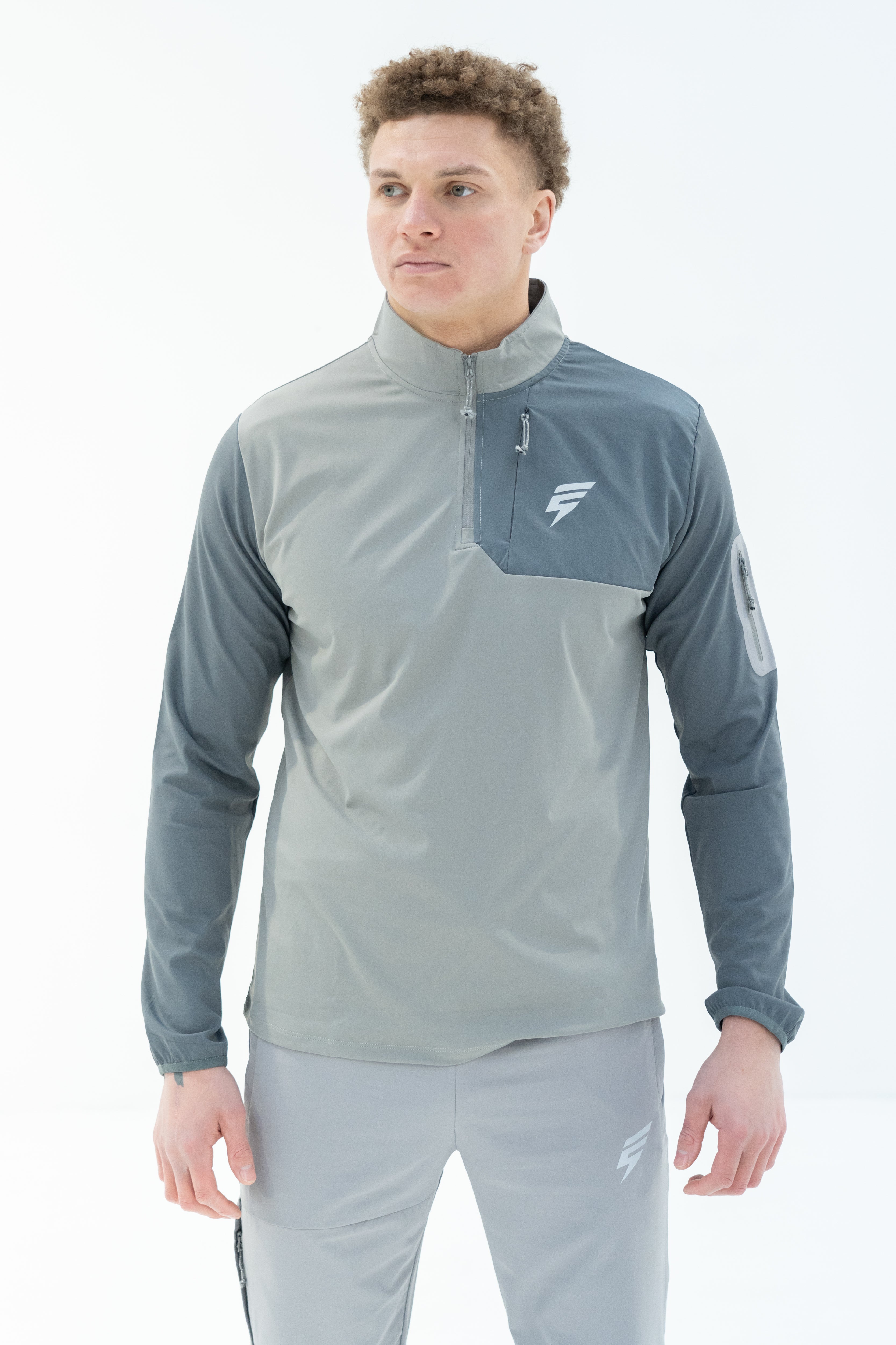 CORE 1/4 ZIP - LIGHT GREY/GREY