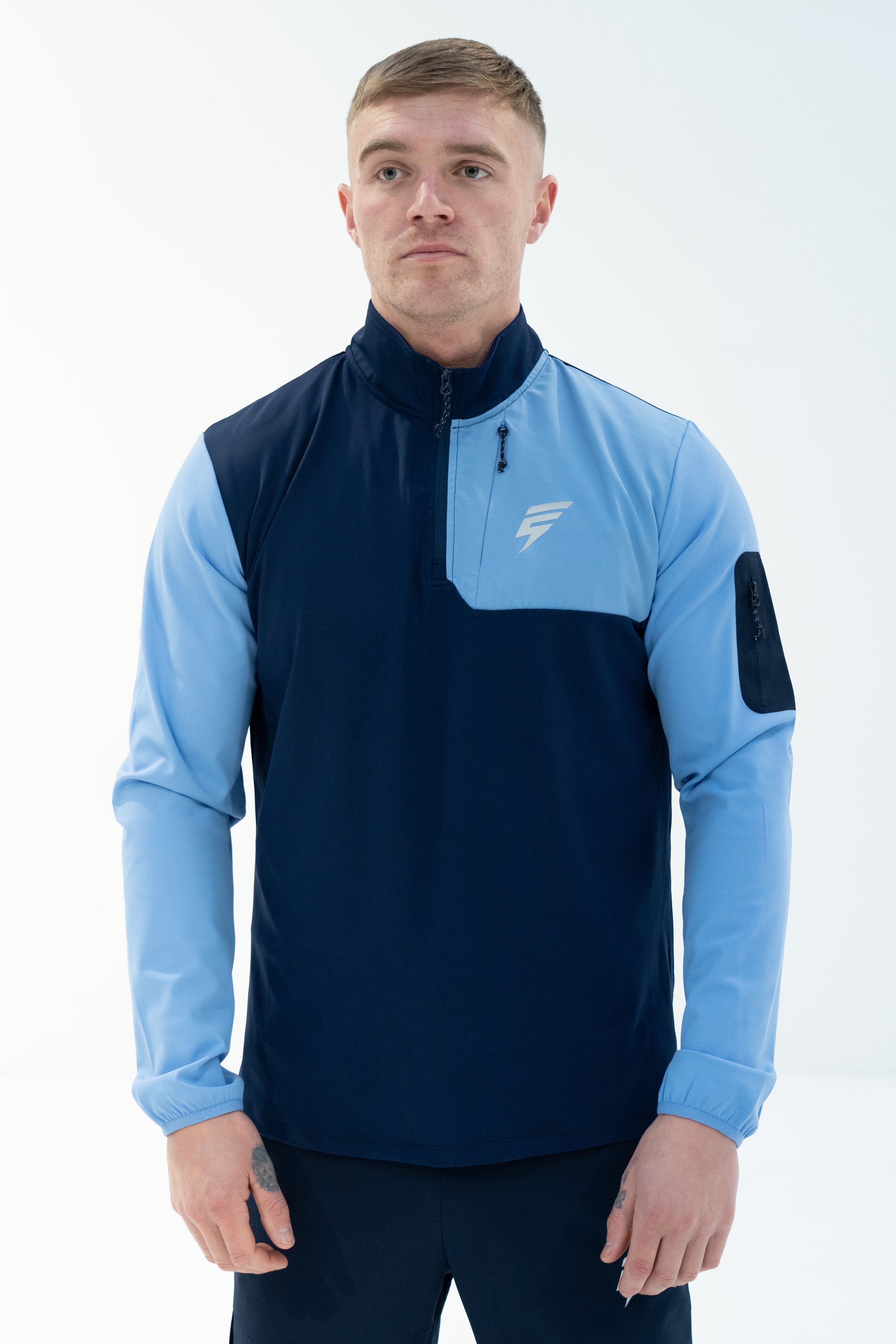 CORE 1/4 ZIP SET - NAVY/LIGHT BLUE