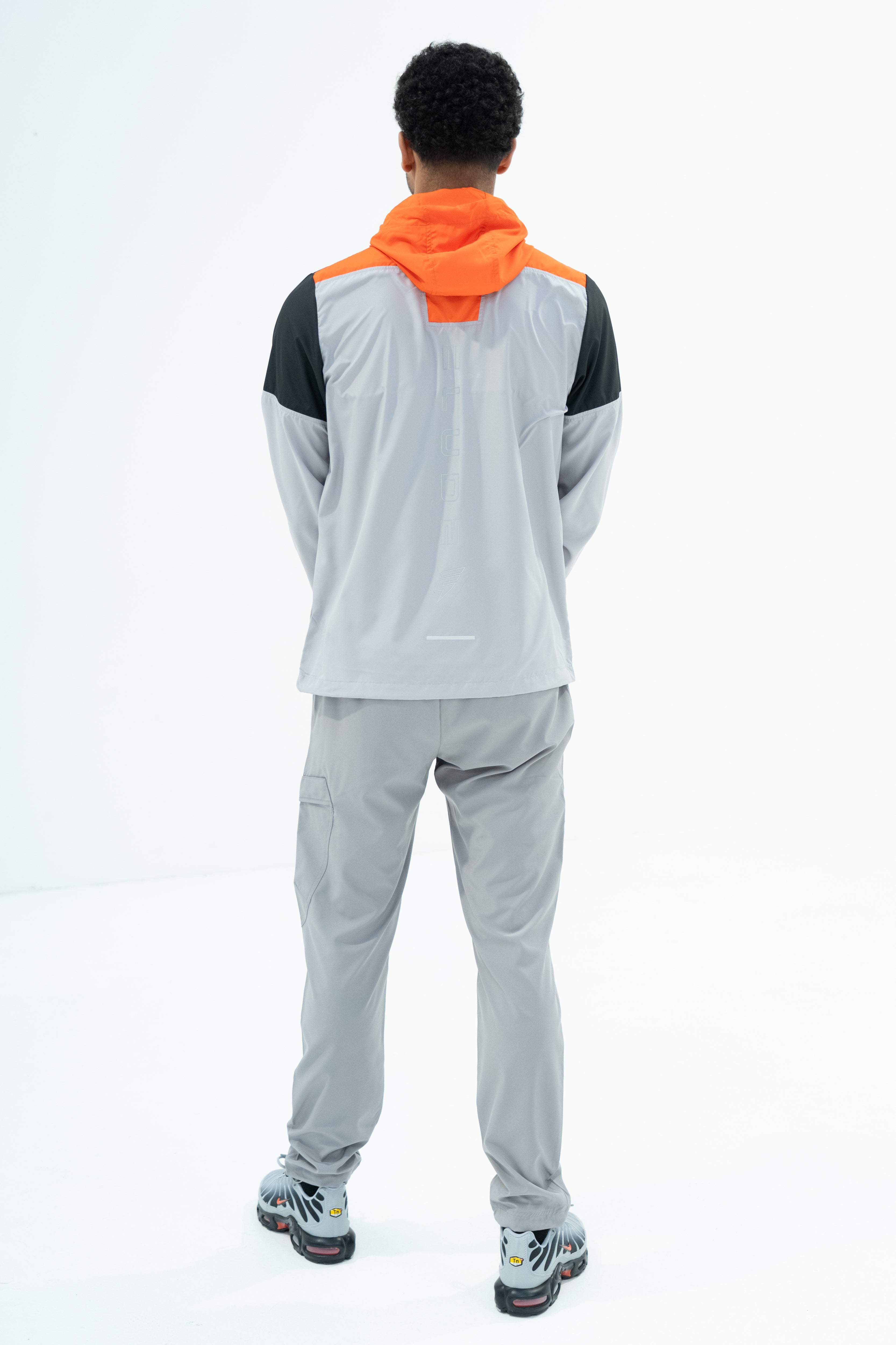 VENT WINDBREAKER JACKET - ORANGE/BLACK/LIGHT GREY