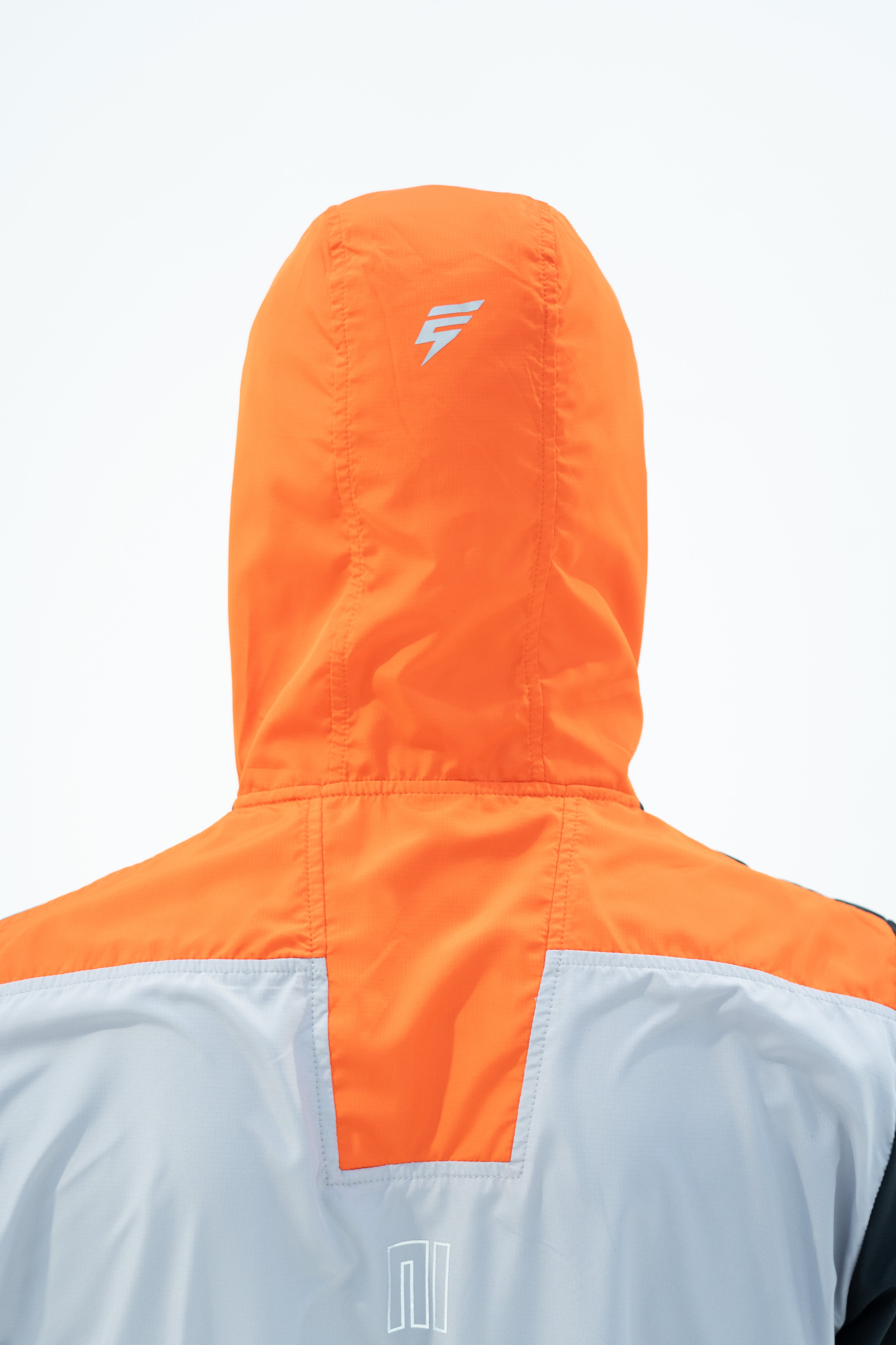 VENT WINDBREAKER JACKET - ORANGE/BLACK/LIGHT GREY