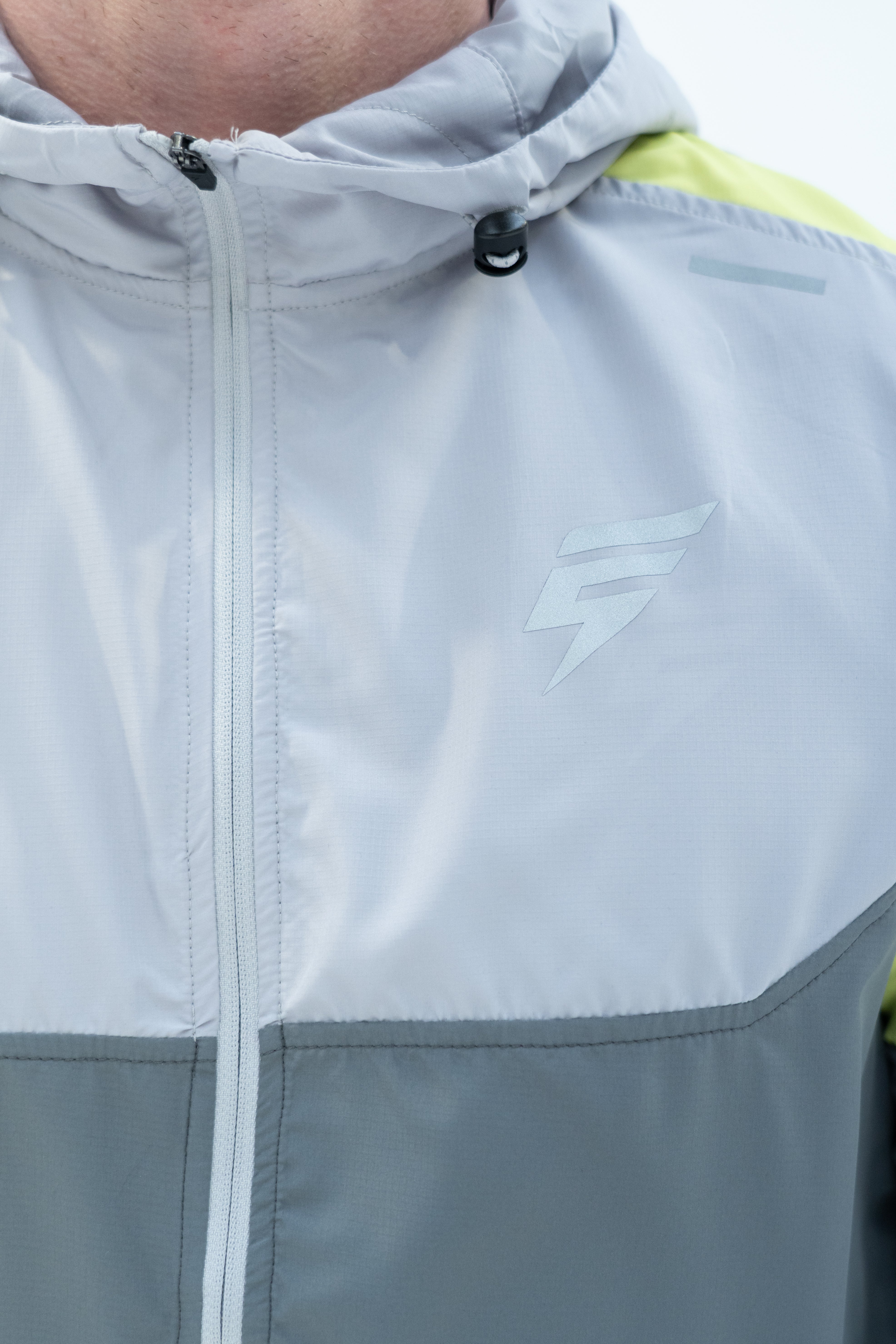 VENT WINDBREAKER JACKET - GREY/LIME/LIGHT GREY