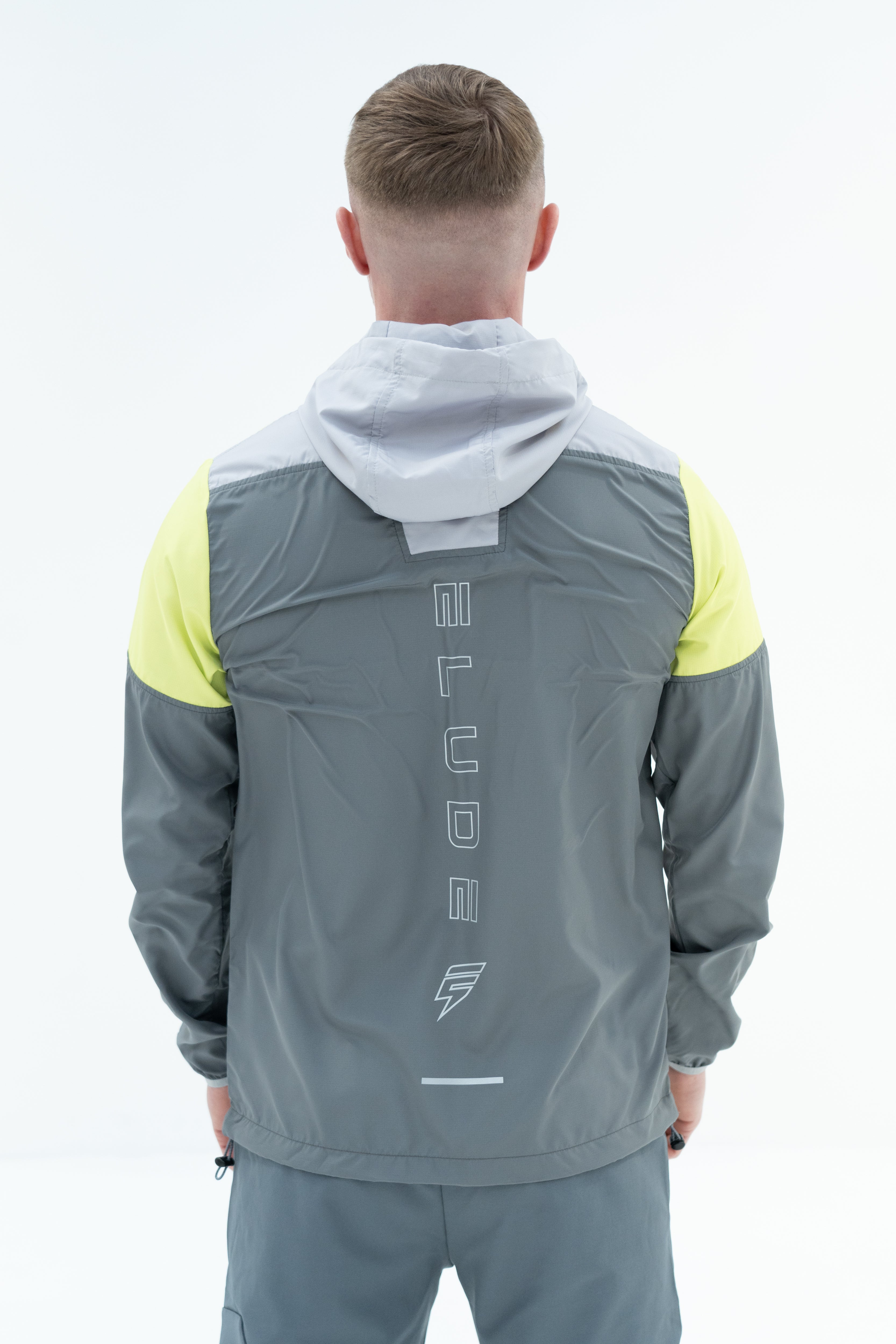 VENT WINDBREAKER JACKET - GREY/LIME/LIGHT GREY