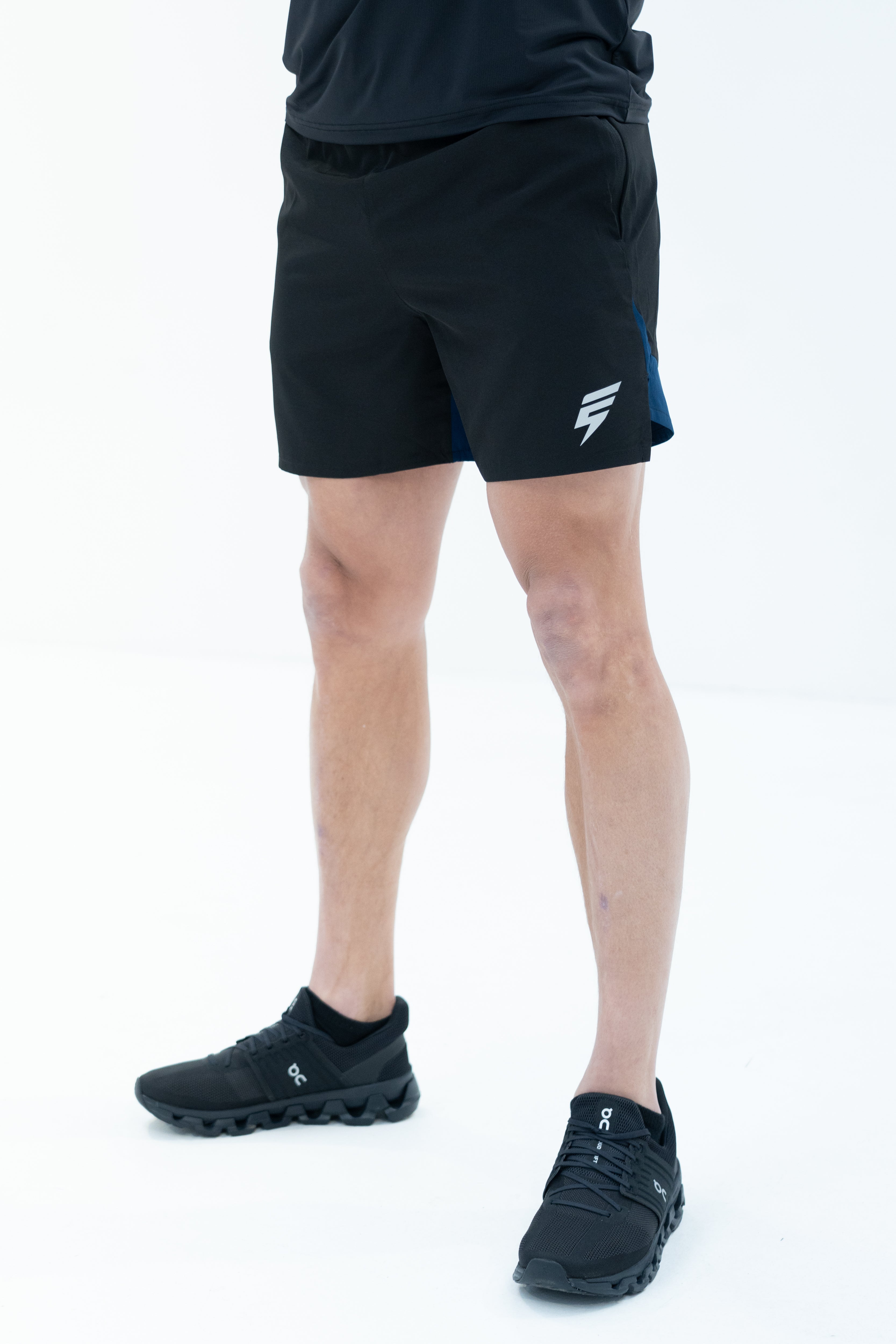 SPLIT SHORTS - BLACK/NAVY