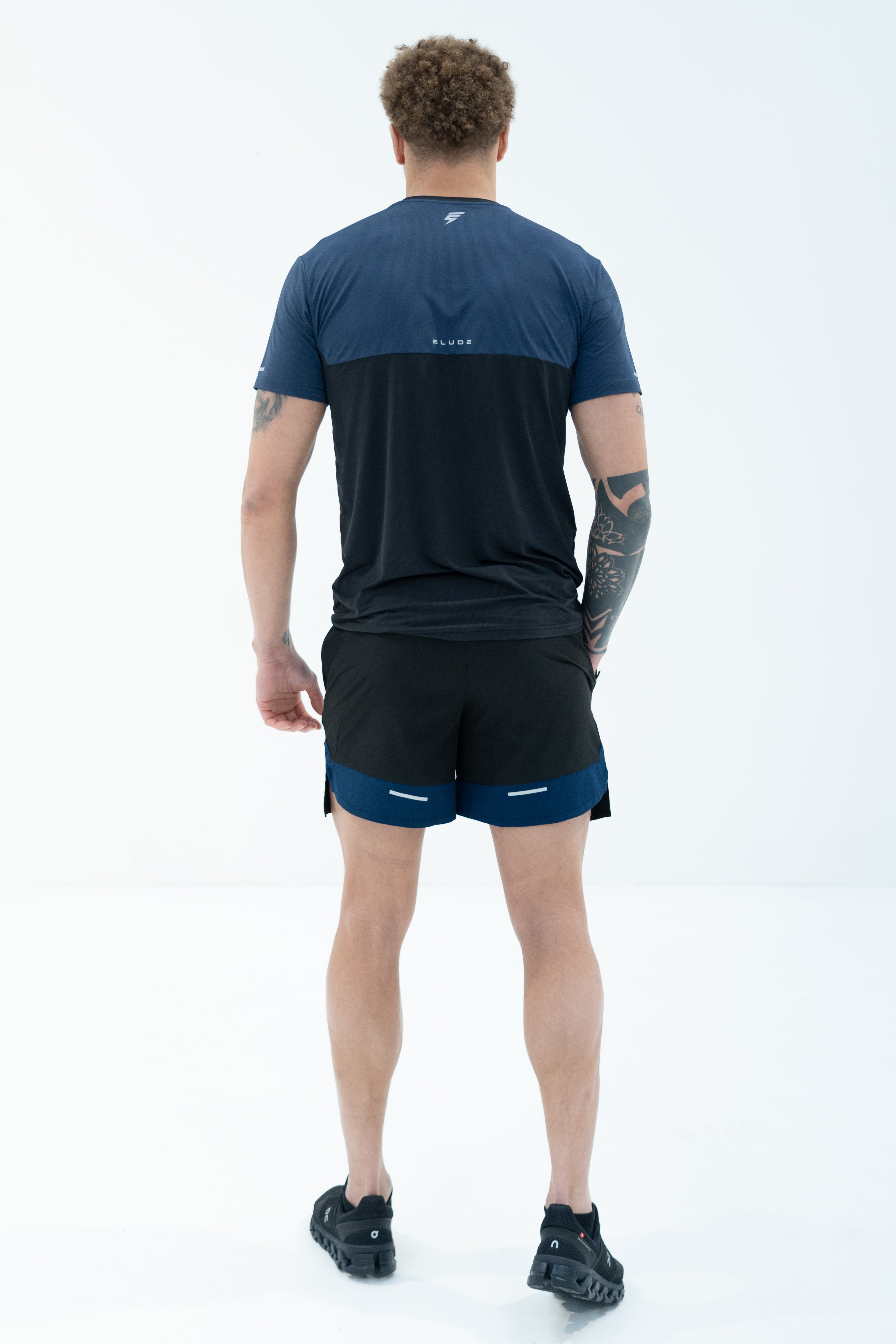 SPLIT SHORTS - BLACK/NAVY