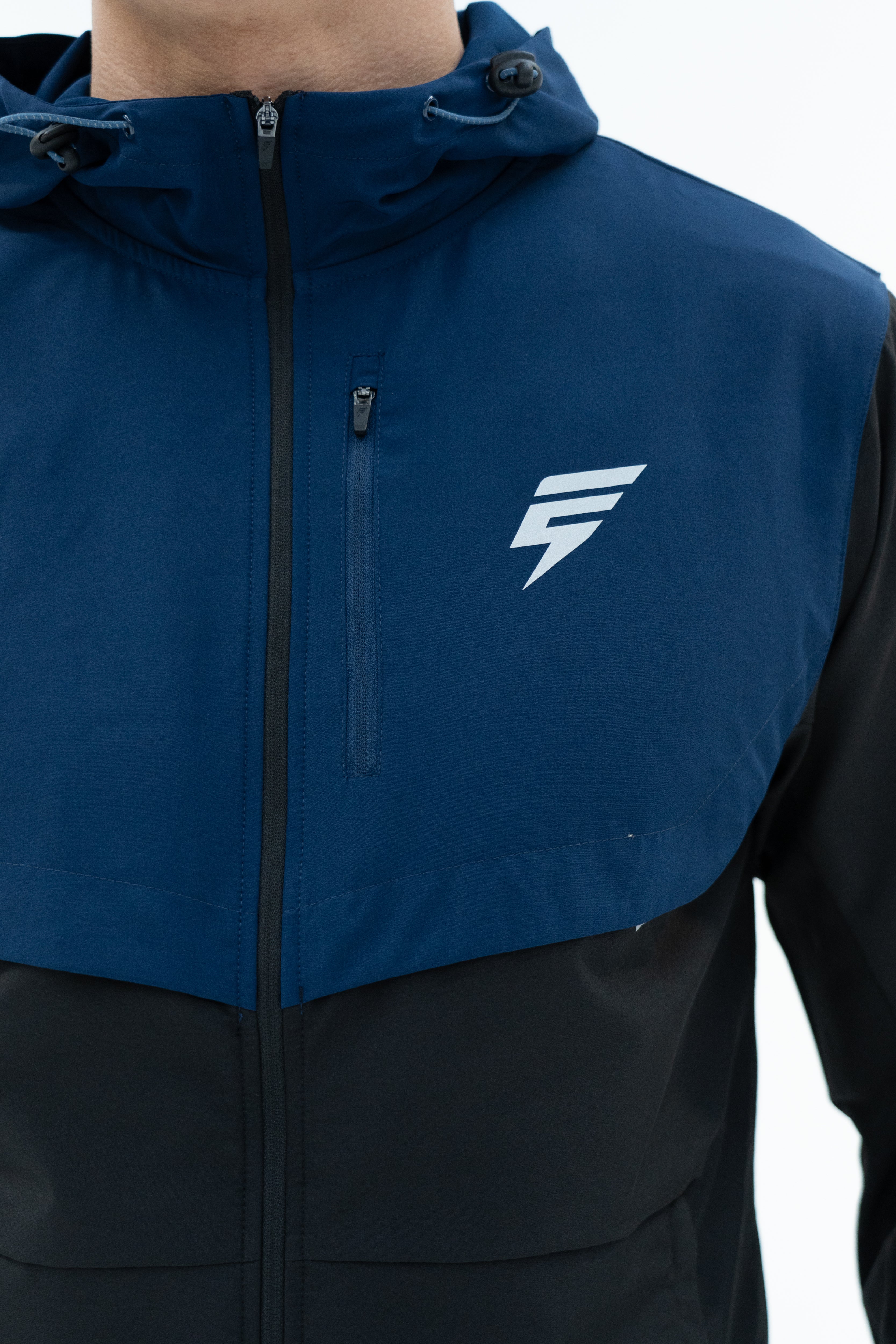 TRACK JACKET - BLACK/NAVY