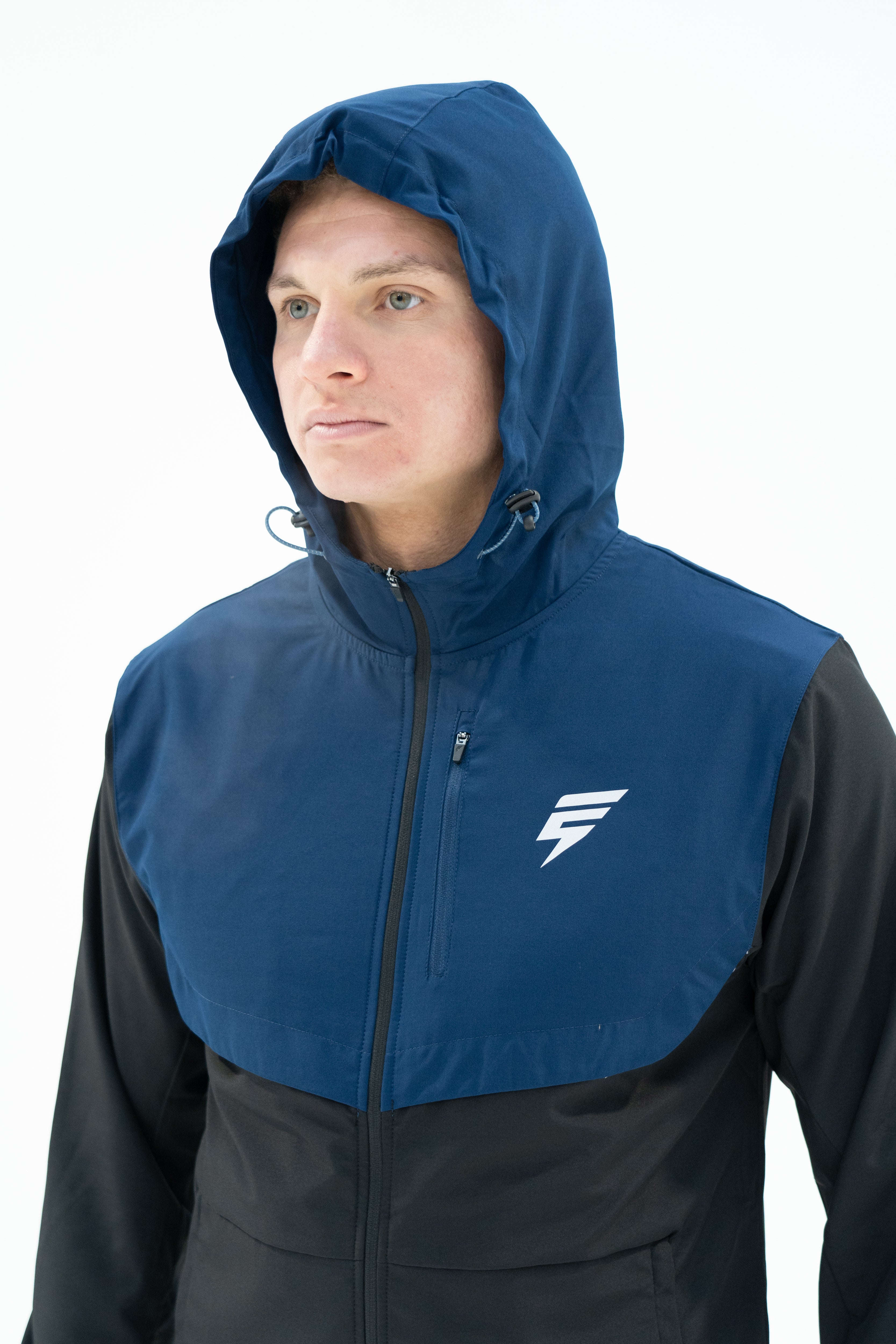 TRACK JACKET - BLACK/NAVY