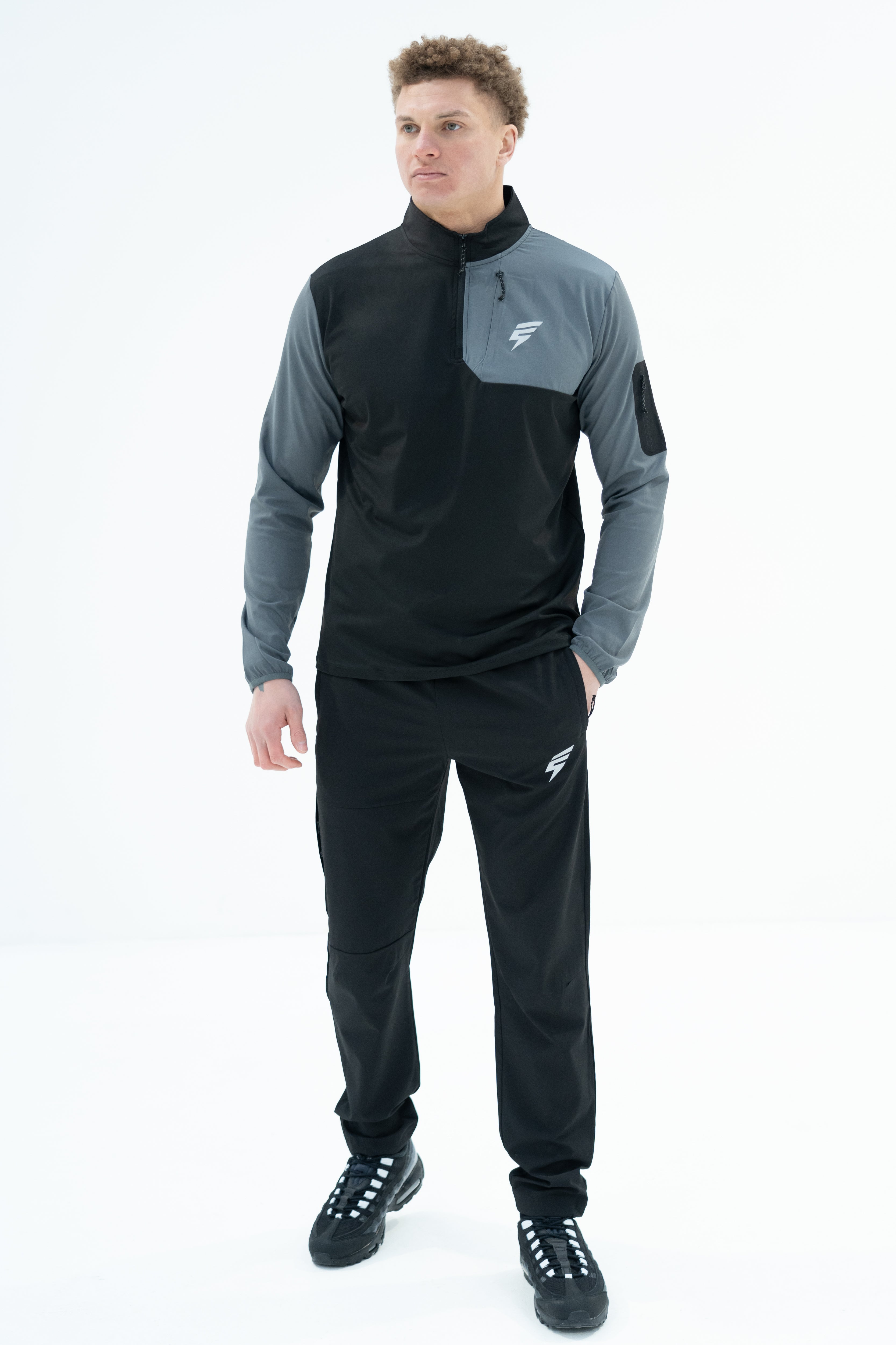 CORE 1/4 ZIP SET - BLACK/GREY