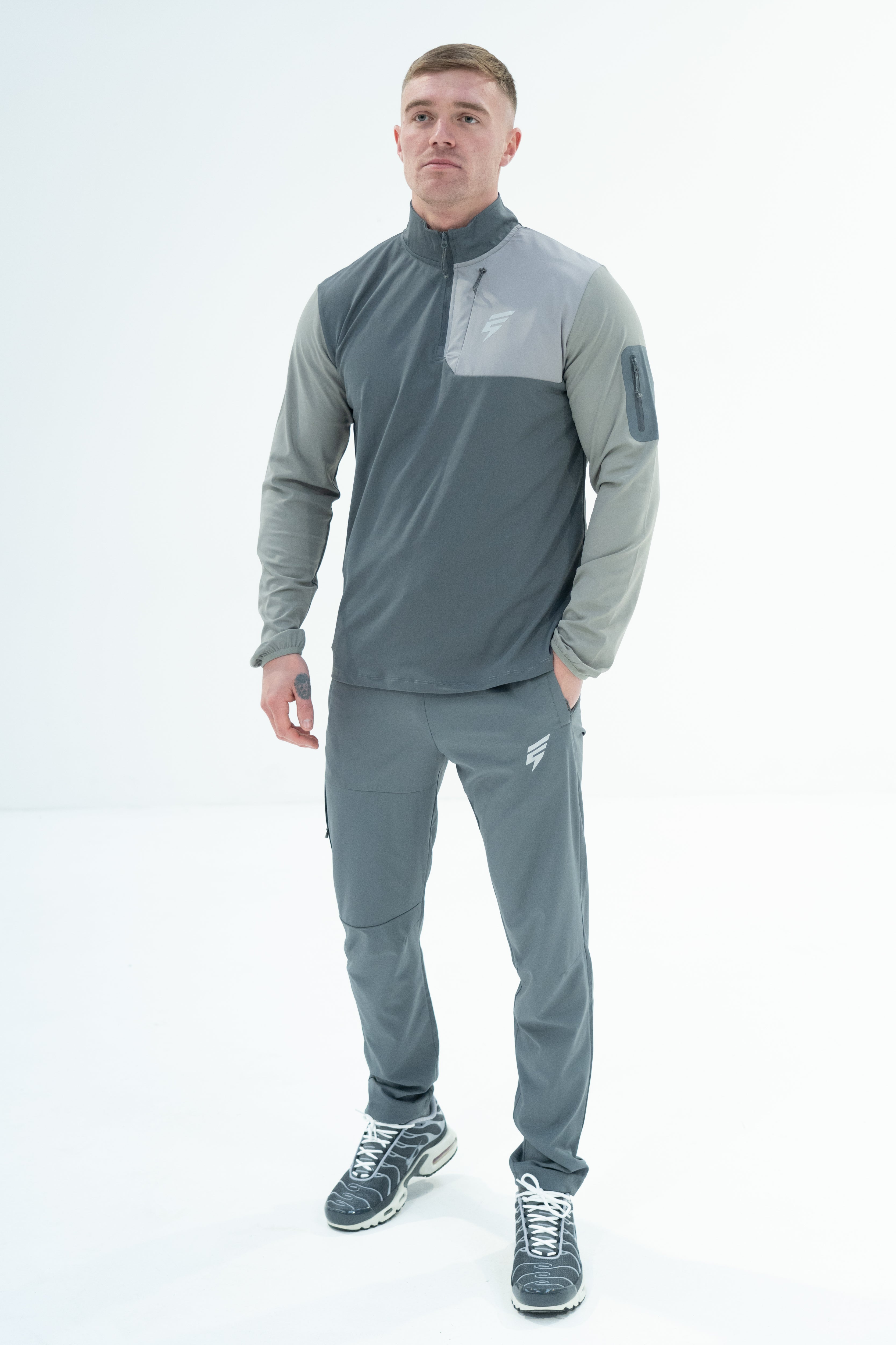 CORE 1/4 ZIP SET - GREY/LIGHT GREY