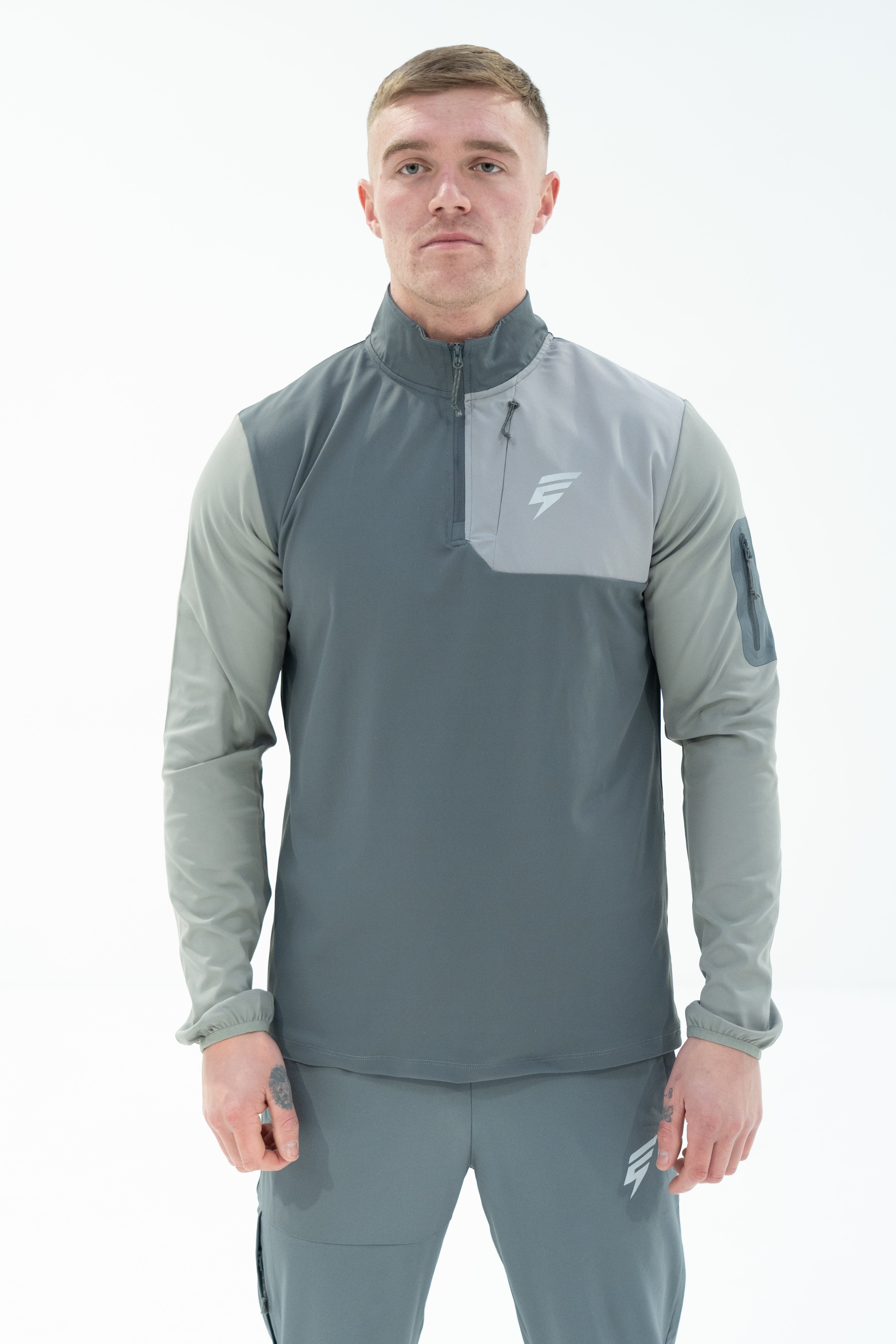 CORE 1/4 ZIP SET - GREY/LIGHT GREY