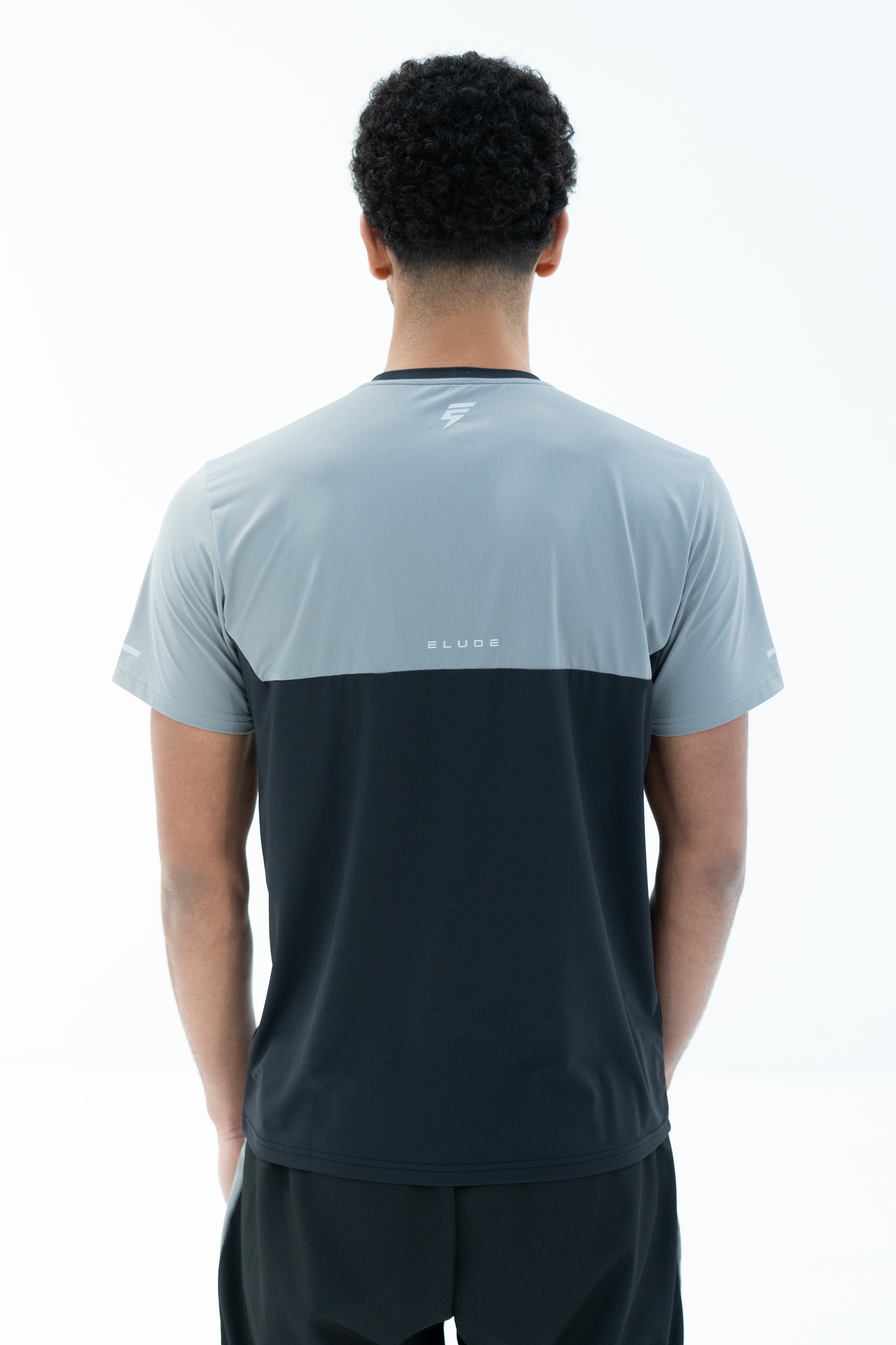 SPLIT TEE - BLACK/LIGHT GREY