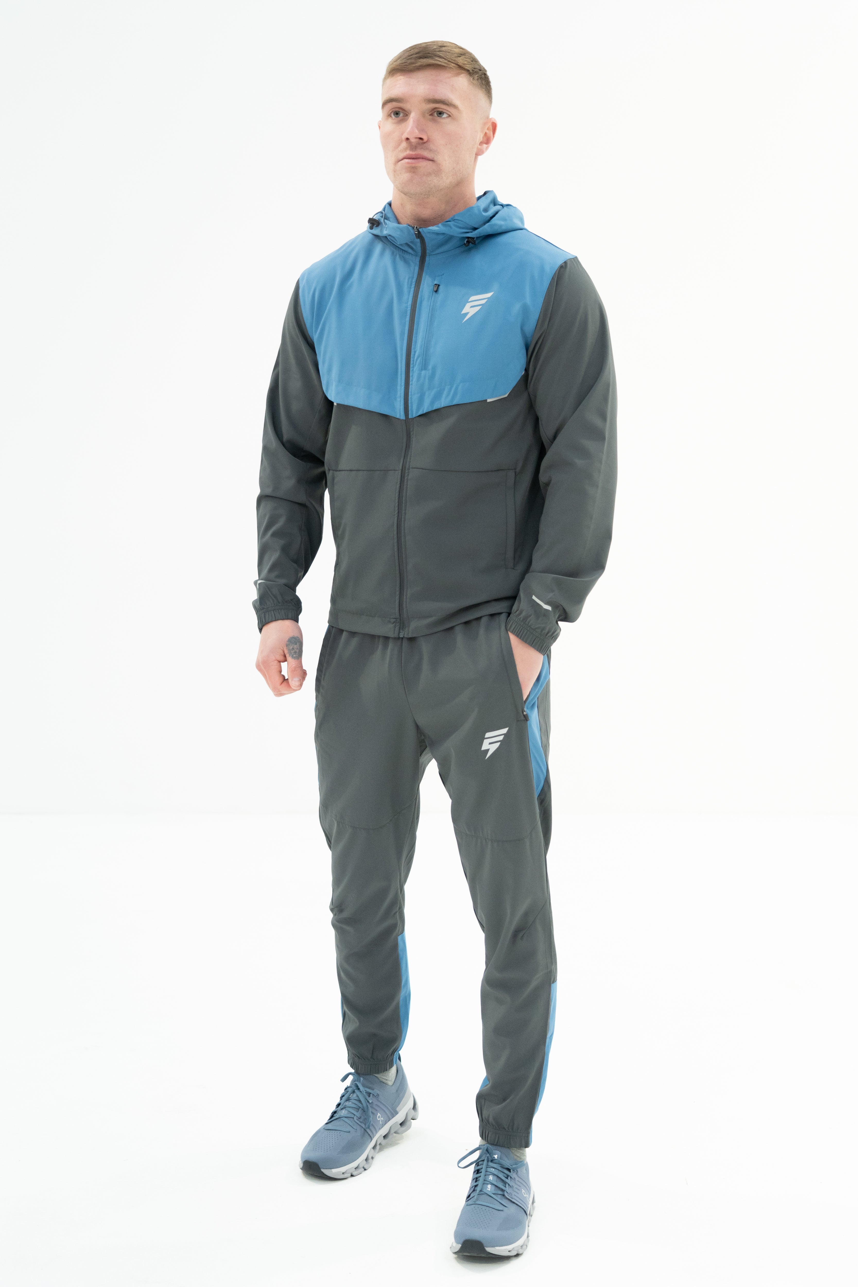 TRACK TRACKSUIT - GREY/OMBRE BLUE