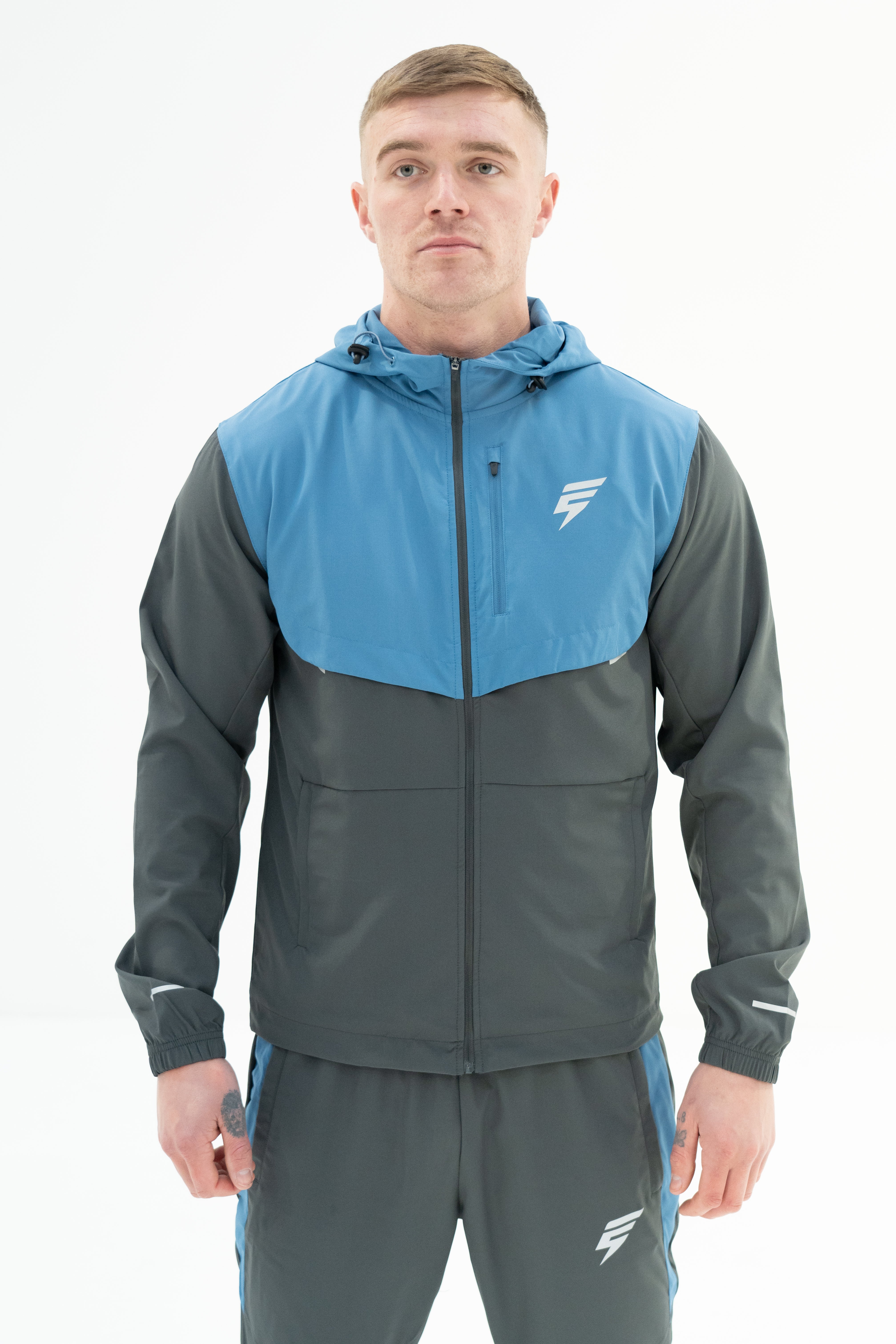 TRACK TRACKSUIT - GREY/OMBRE BLUE