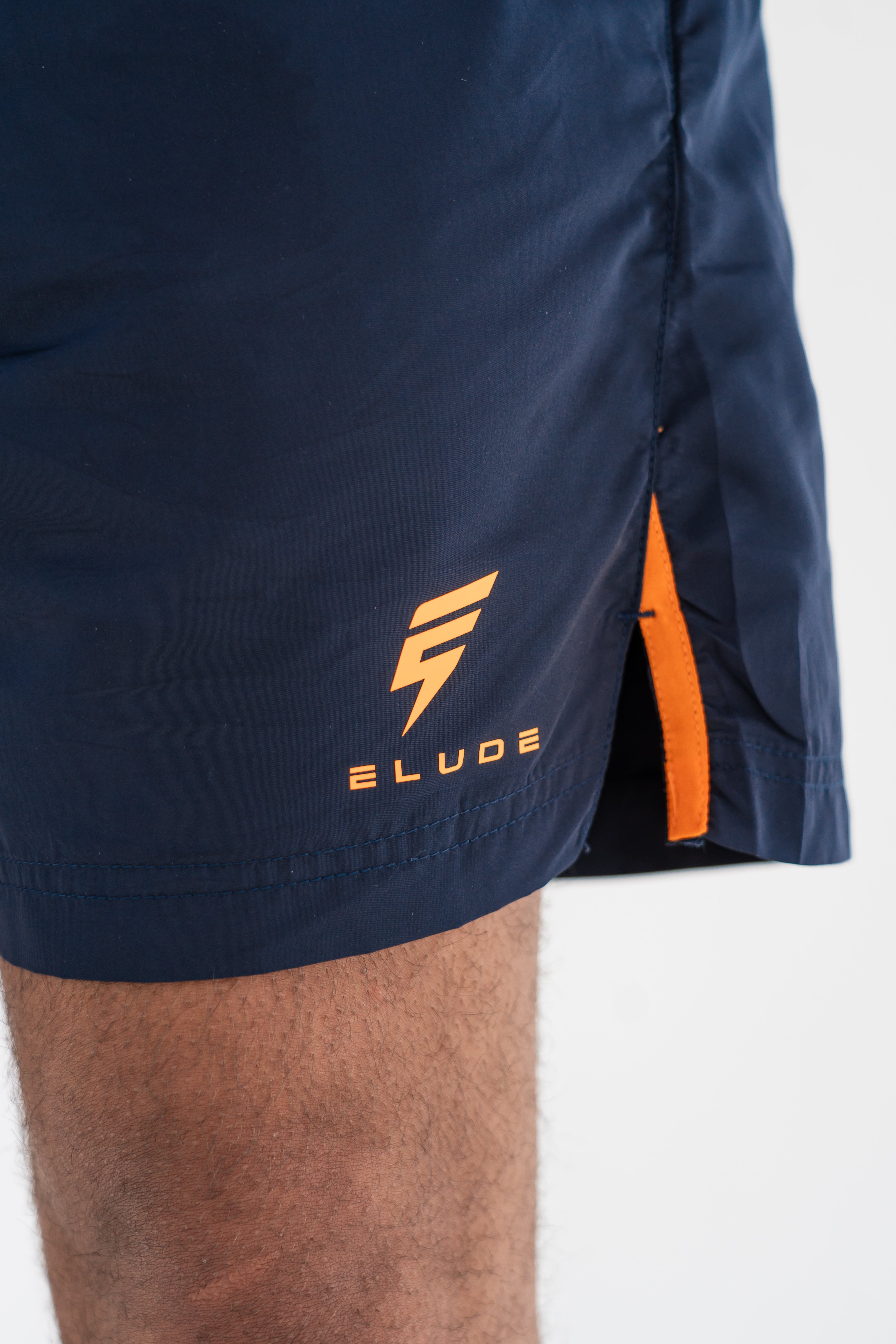 PRINT SHORT - NAVY/ORANGE