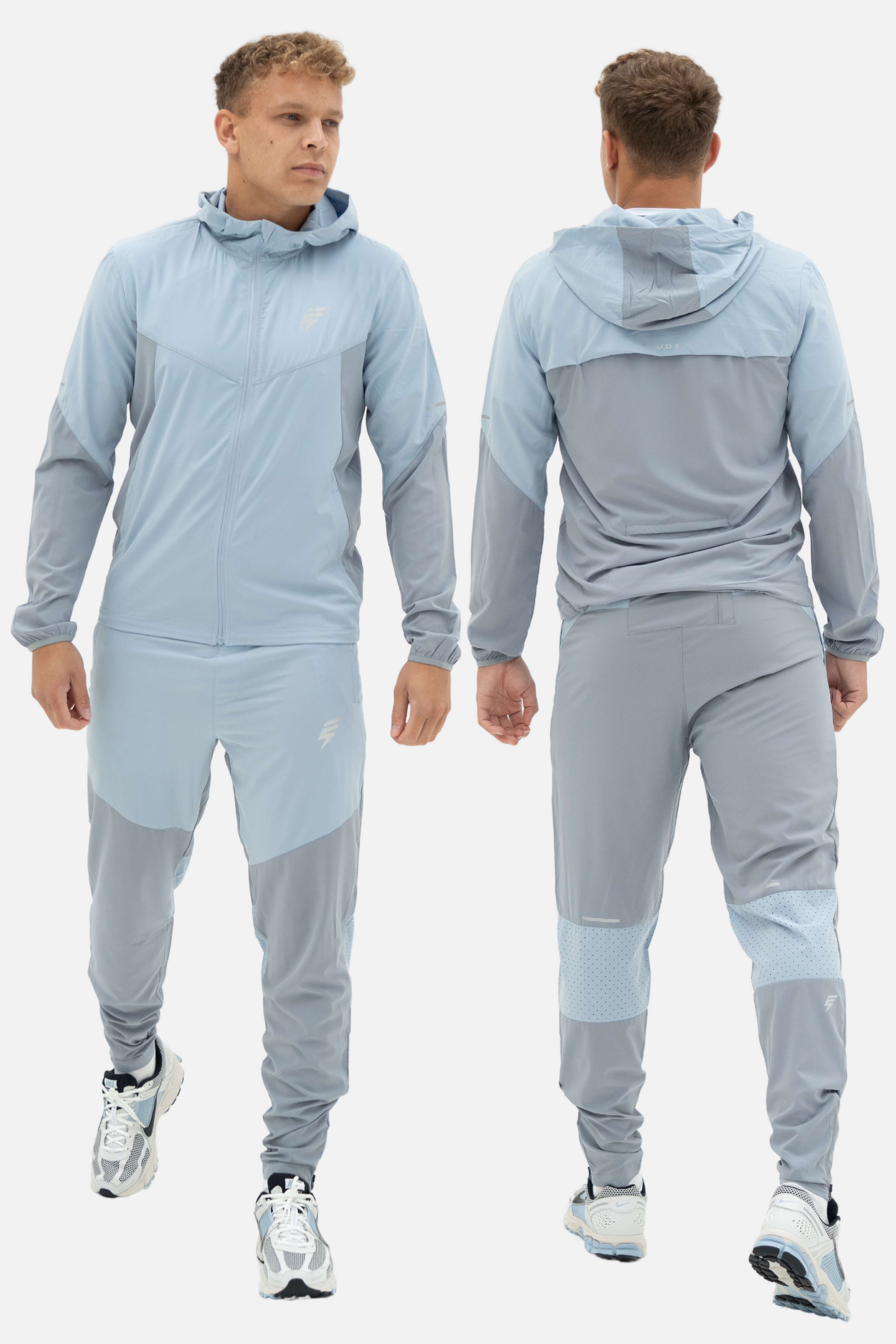 SPLIT TRACKSUIT - BABY BLUE/LIGHT GREY