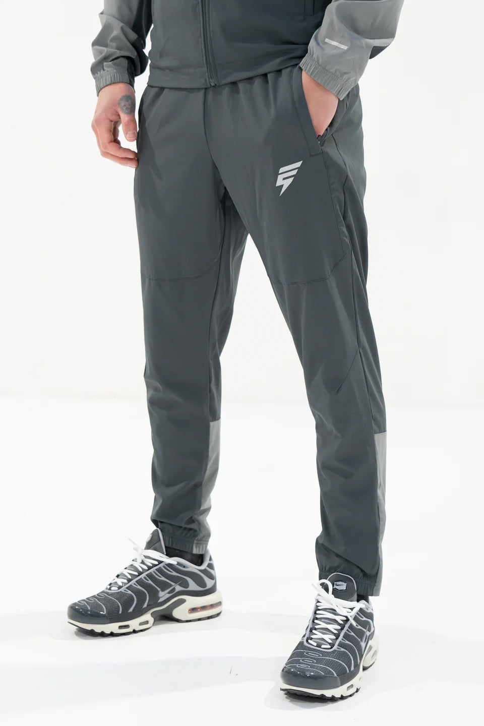 TRACK PANTS - COAL/LIGHT GREY